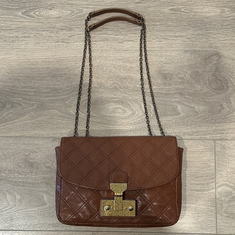 Marc Jacobs Brown Quilted Shoulder Bag